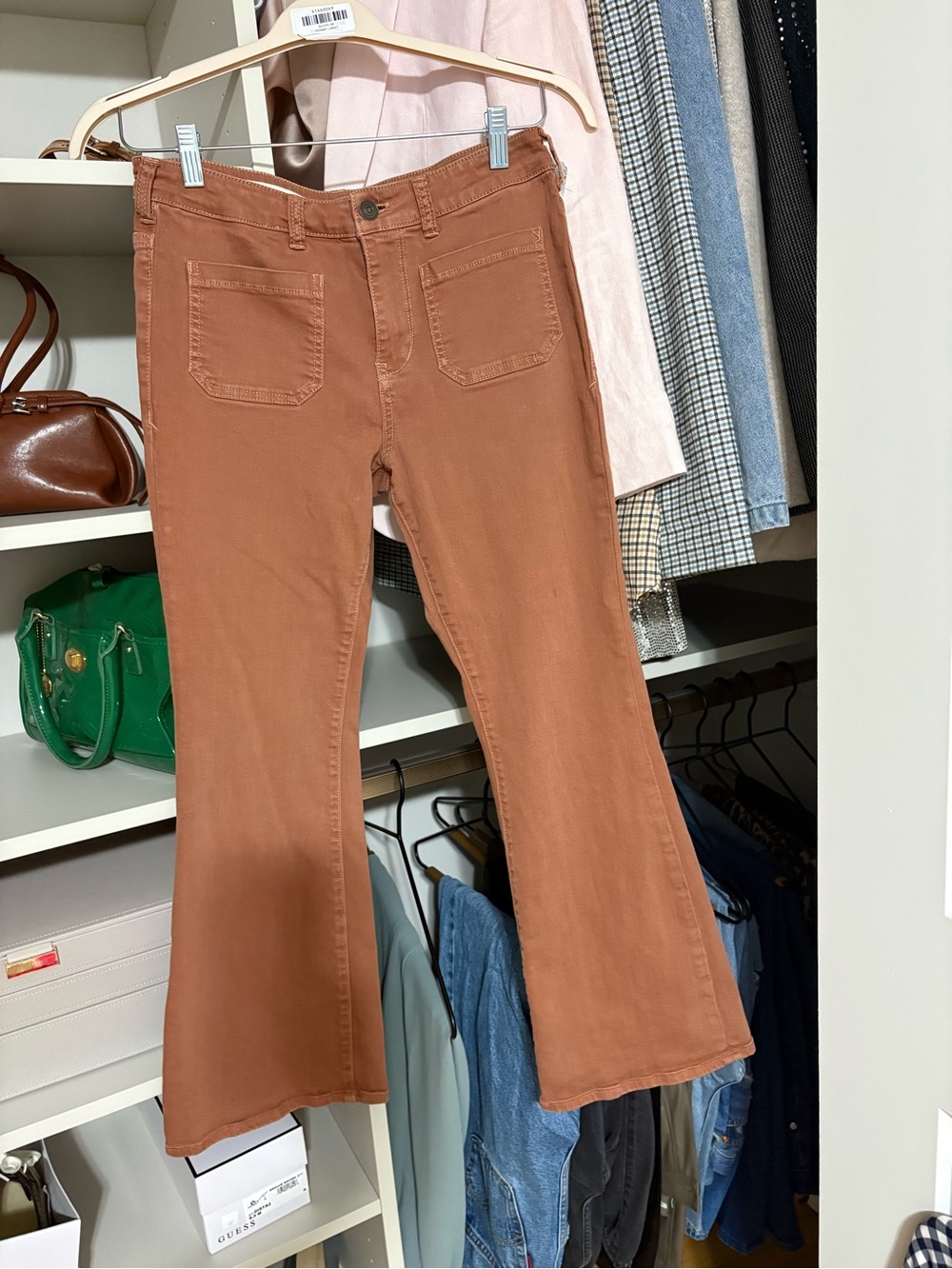 Pilcro Burnt Orange High-Rise Jeans